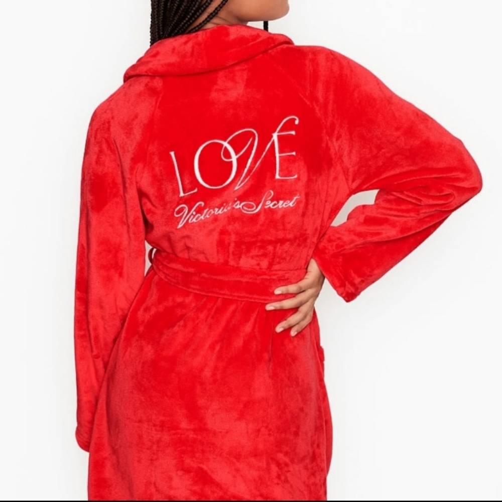 Victoria secret Logo Red Cozy Robe